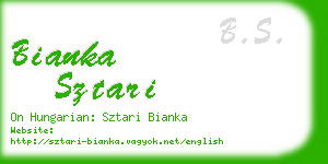 bianka sztari business card